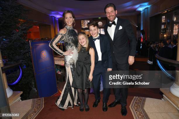 Philip Greffenius and his wife Evelyn Greffenius with their daughter Olivia Greffenius and son Luke Greffenius during the Audi Generation Award 2017...