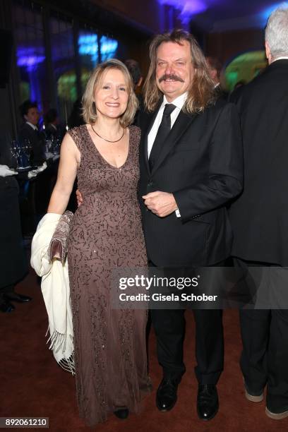 Leslie Mandoki and his wife Eva Mandoki during the Audi Generation Award 2017 at Hotel Bayerischer Hof on December 13, 2017 in Munich, Germany.