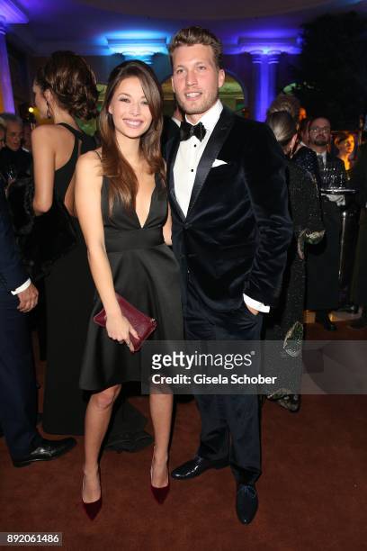 Raul Richter and actress Lena Meckel during the Audi Generation Award 2017 at Hotel Bayerischer Hof on December 13, 2017 in Munich, Germany.