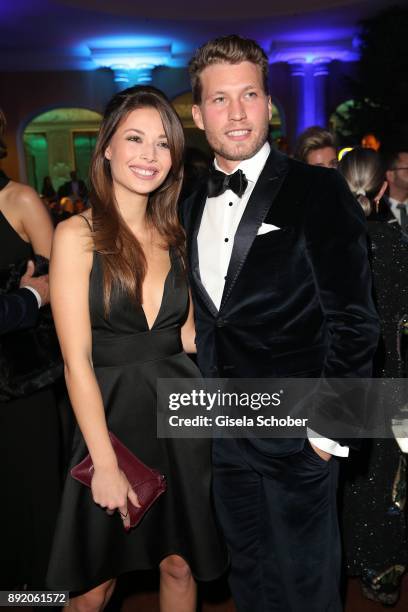 Raul Richter and actress Lena Meckel during the Audi Generation Award 2017 at Hotel Bayerischer Hof on December 13, 2017 in Munich, Germany.