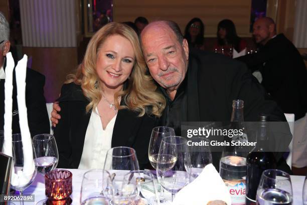 Singer Nicole Seibert and Ralph Siegel during the Audi Generation Award 2017 at Hotel Bayerischer Hof on December 13, 2017 in Munich, Germany.