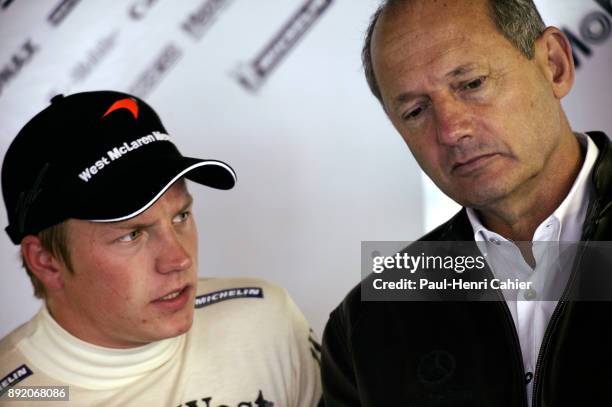 Ron Dennis, Kimi Raikkonen, Grand Prix of Belgium, Circuit de Spa-Francorchamps, 29 August 2004.