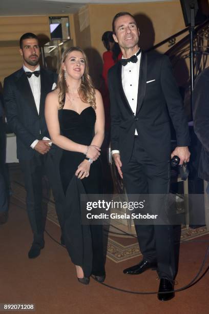 Gina-Maria Schumacher, daughter of of Michael Schumacher and Kai Pflaume during the Audi Generation Award 2017 at Hotel Bayerischer Hof on December...