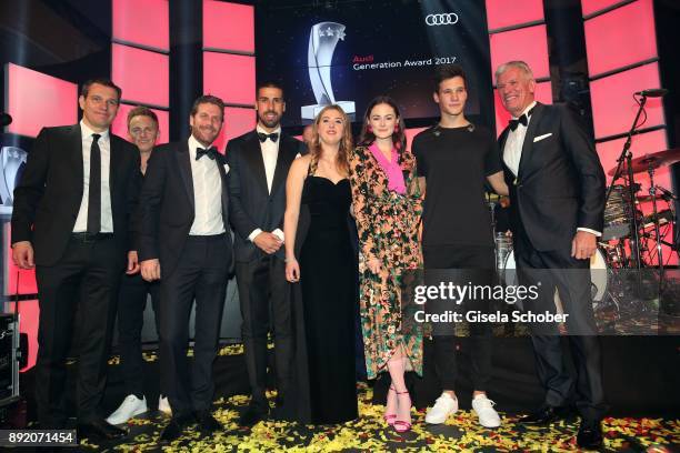 Michael Mronz, Jochen Breyer, Philip Greffenius, Soccer player Sami Khedira, Gina-Maria Schumacher, daughter of of Michael Schumacher and Lea van...