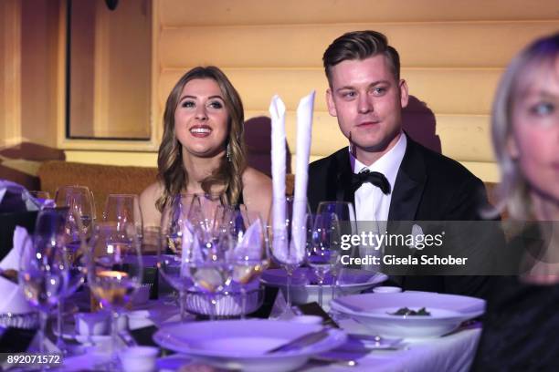 Gina-Maria Schumacher, daughter of of Michael Schumacher and her boyfriend during the Audi Generation Award 2017 at Hotel Bayerischer Hof on December...