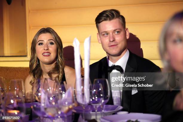 Gina-Maria Schumacher, daughter of of Michael Schumacher and her boyfriend during the Audi Generation Award 2017 at Hotel Bayerischer Hof on December...