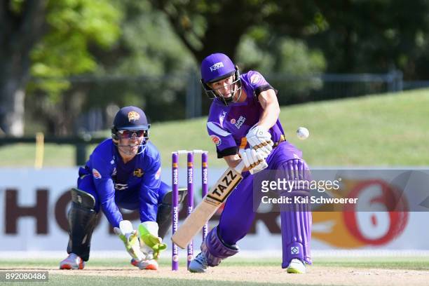 Cole McConchie of Canterbury bats during the Supersmash Twenty20 match between Canterbury and Otago on December 14, 2017 in Christchurch, New Zealand.