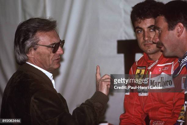 Bernie Ecclestone, Jean Alesi, Nigel Mansell, Grand Prix of Canada, Circuit Gilles Villeneuve, 02 June 1991.