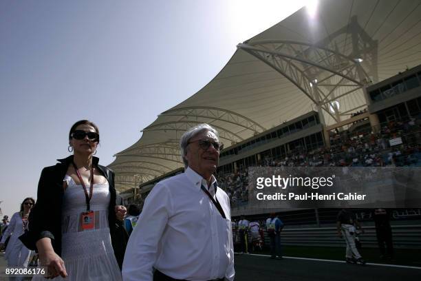 Bernie Ecclestone, Slavica Ecclestone, Grand Prix of Bahrain, Bahrain International Circuit, 15 April 2007. Bernie Ecclestone with his wife Slavica...