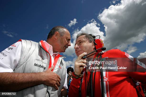 Ron Dennis, Jean Todt, Grand Prix of Great Britain, Silverstone Circuit, 08 July 2007.