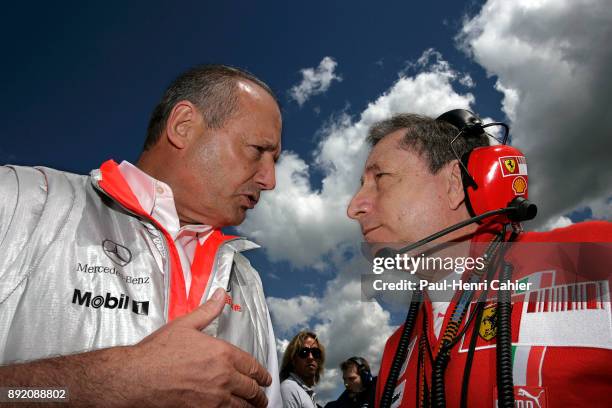 Ron Dennis, Jean Todt, Grand Prix of Great Britain, Silverstone Circuit, 08 July 2007.