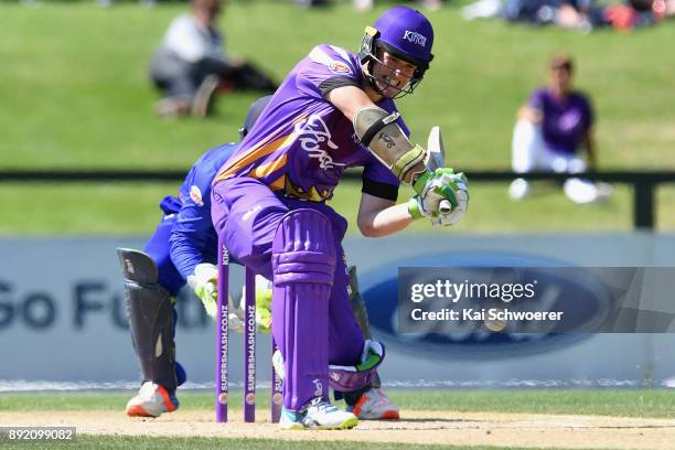 Nick Kwant of Canterbury bats during the Supersmash Twenty20 match between Canterbury and Otago on December 14, 2017 in Christchurch, New Zealand.