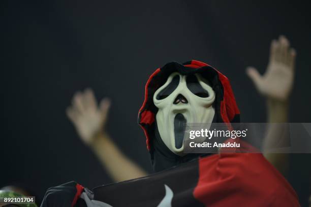 Fans of Flamengo support their team ahead of the 2017 Sudamericana Cup championship final match between Flamengo and Independiente at Maracana...