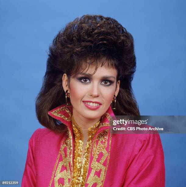 Promotional portrait of American singer and actress Marie Osmond, 1987.