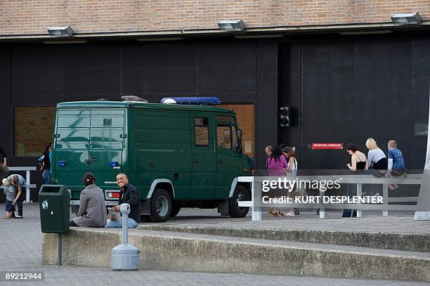 Photo shows the entrance to the Brugge prison, on July 23, 2009. Three dangerous criminals, were reportedly liberated from the prison by two...