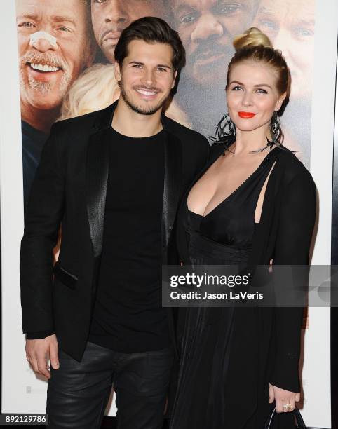 Dancer Gleb Savchenko and wife Elena Samodanova attend the premiere of "Father Figures" at TCL Chinese Theatre on December 13, 2017 in Hollywood,...