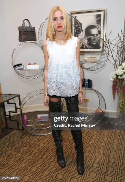 Ines Djanguirov attends the Olgana Paris cocktail party at the Chateau Marmont on December 13, 2017 in Los Angeles, California.