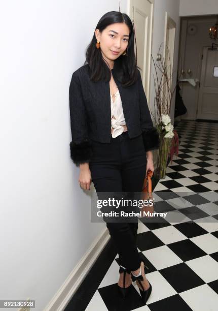 Stephanie Liu attends the Olgana Paris cocktail party at the Chateau Marmont on December 13, 2017 in Los Angeles, California.