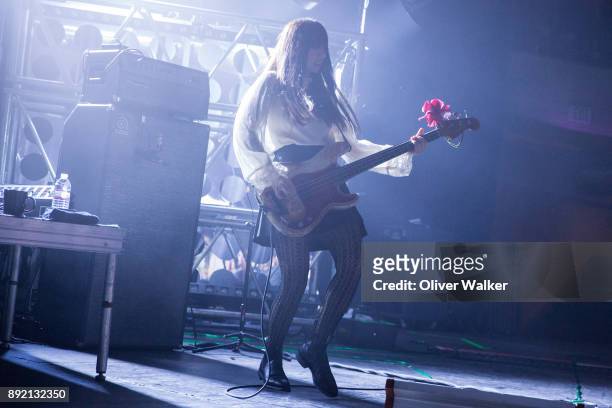 Paz Lenchantin of The Pixies performs at Hollywood Palladium on December 13, 2017 in Los Angeles, California.