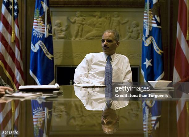 Attorney General Eric Holder at his office in the US Justice Department on May 7, 2009 in West Point, New York.