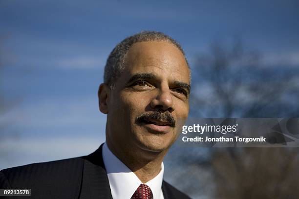 Attorney General Eric Holder visits West Point Military Academy on April 15, 2009 in West Point, New York.