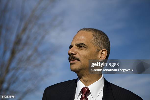 Attorney General Eric Holder visits West Point Military Academy on April 15, 2009 in West Point, New York.