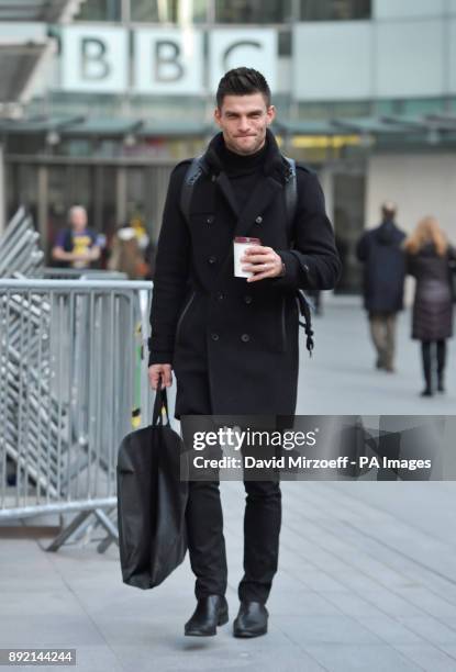 Strictly Come Dancing dancer Aljaz Skorjanec arriving at BBC Broadcasting House in London for a press conference before this weekend's final.