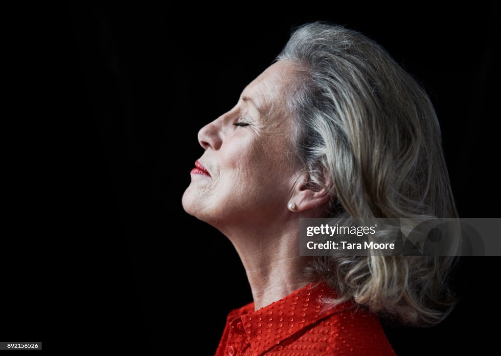 Profile of older woman