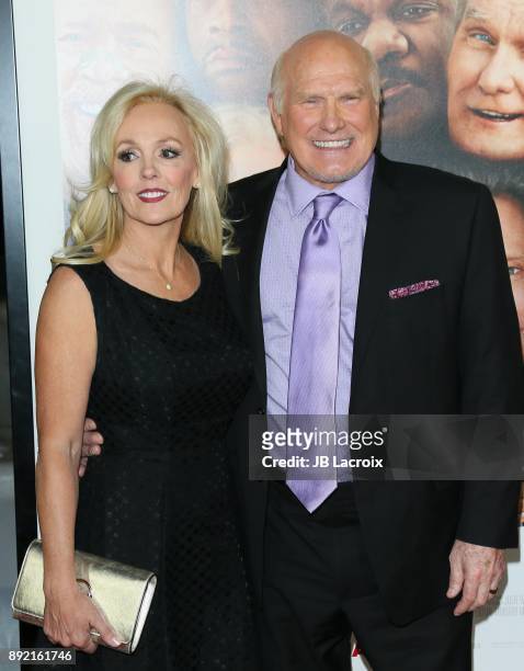 Tammy Bradshaw and Terry Bradshaw attend the premiere of Warner Bros. Pictures' 'Father Figures' on December 13, 2017 in Los Angeles, California.