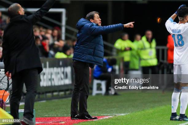 Rudi Garcia, Headcoach of Marseille during the french League Cup match, Round of 16, between Rennes and Marseille on December 13, 2017 in Rennes,...