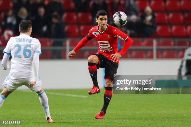 Benjamin Andre of Rennes during the french League Cup match, Round of 16, between Rennes and Marseille on December 13, 2017 in Rennes, France.