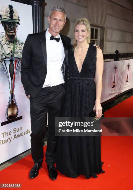 Rebecca Adlington and Mark Foster attend The Sun Military Awards at Banqueting House on December 13, 2017 in London, England.