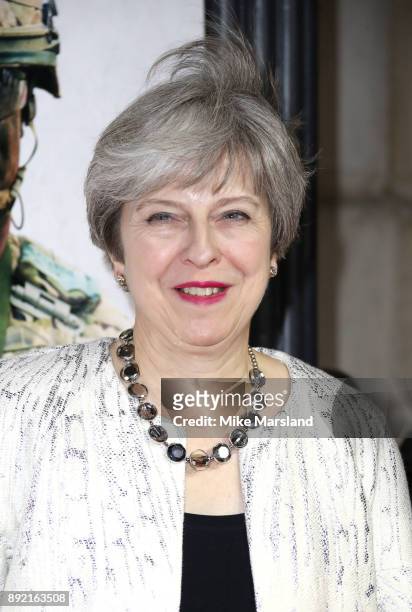 Theresa May attends The Sun Military Awards at Banqueting House on December 13, 2017 in London, England.