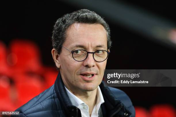Jacques Henri Eyraud, president of Marseille during the french League Cup match, Round of 16, between Rennes and Marseille on December 13, 2017 in...