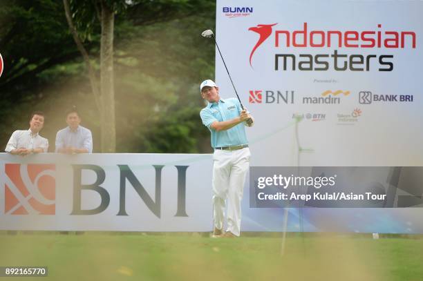 Brandt Snedeker of USA pictured during round one of the 2017 Indonesian Masters at Royale Jakarta Golf Club on December 14, 2017 in Jakarta,...