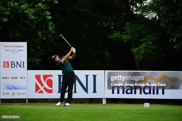 Gavin Green of Malaysia pictured during round one of the 2017 Indonesian Masters at Royale Jakarta Golf Club on December 14, 2017 in Jakarta,...