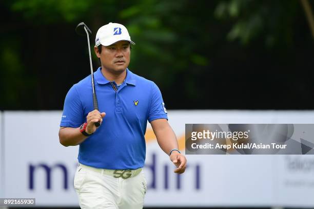 Yusaku Miyazato of Japan pictured during round one of the 2017 Indonesian Masters at Royale Jakarta Golf Club on December 14, 2017 in Jakarta,...