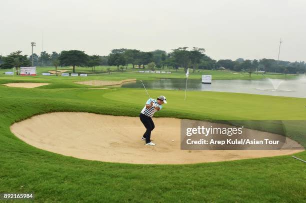 Kim Giwhan of Korea pictured during round one of the 2017 Indonesian Masters at Royale Jakarta Golf Club on December 14, 2017 in Jakarta, Indonesia.
