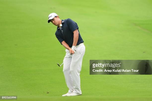 Kim Sihwan of USA pictured during round one of the 2017 Indonesian Masters at Royale Jakarta Golf Club on December 14, 2017 in Jakarta, Indonesia.