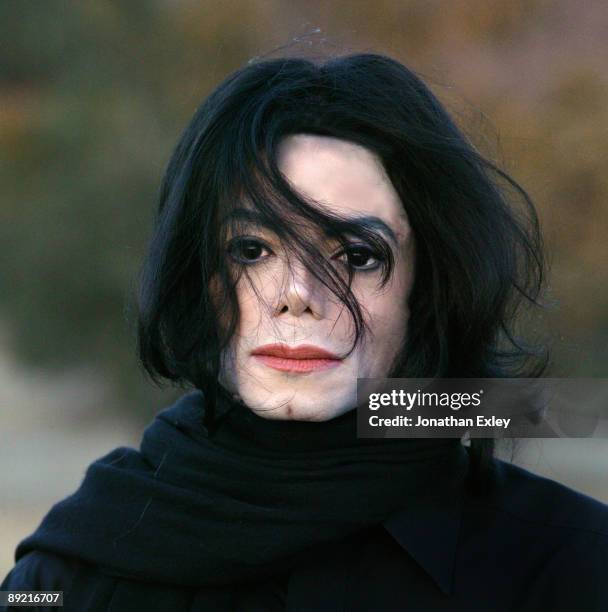 Singer/Songwriter Michael Jackson photographed at the Neverland Ranch in October 2005.