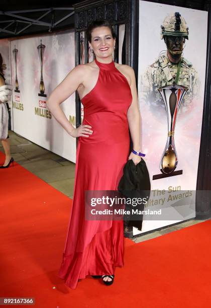 Sophie Faldo attends The Sun Military Awards at Banqueting House on December 13, 2017 in London, England.