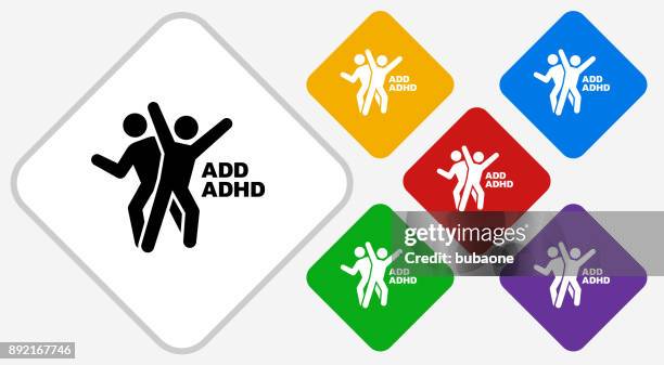 illustrations, cliparts, dessins animés et icônes de ajouter. tdah couleur diamant vector icon - tdah