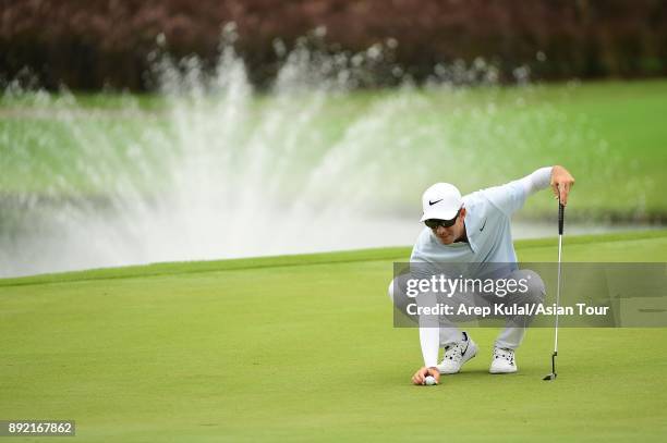 Dylan Frittelli of South Africa pictured during round one of the 2017 Indonesian Masters at Royale Jakarta Golf Club on December 14, 2017 in Jakarta,...