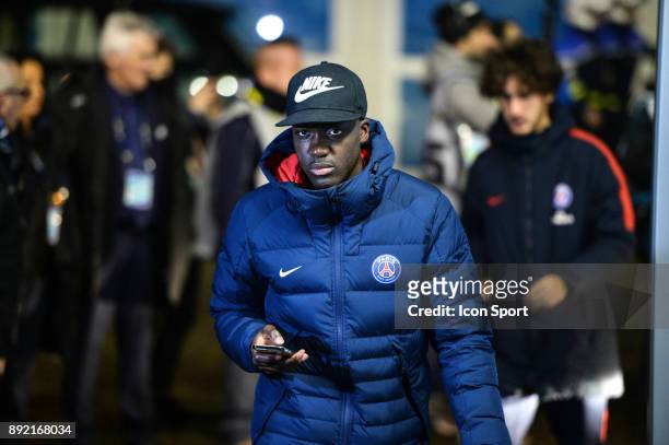 Stanley N'Soki of PSG during the french League Cup match, Round of 16, between Strasbourg and Paris Saint Germain on December 13, 2017 in Strasbourg,...