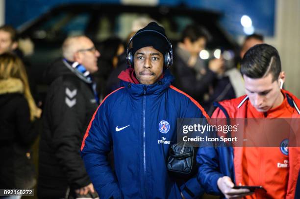 Presnel Kimpembe of PSG during the french League Cup match, Round of 16, between Strasbourg and Paris Saint Germain on December 13, 2017 in...