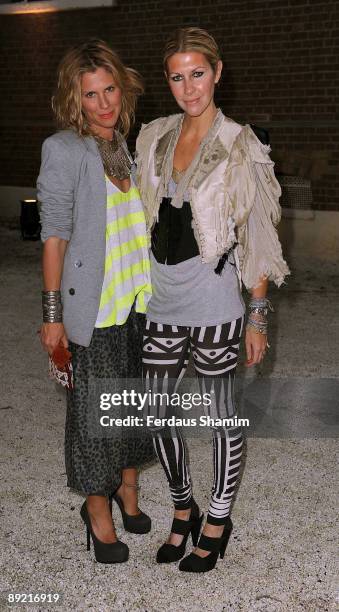 Sass and Bide designers Sarah-Jane Clarke and Heidi Middleton attend the launch party for the Sass and Bide auction on July 23, 2009 in London,...