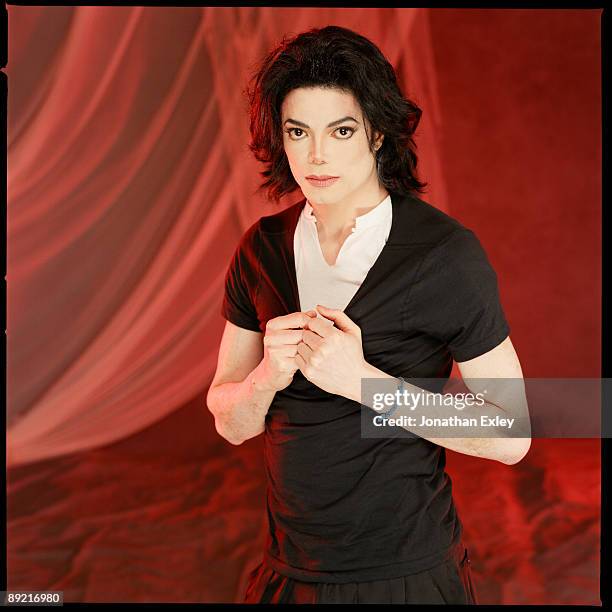 Singer/Songwriter Michael Jackson on the set of music video "Earth Song" in Los Angeles, 1996.