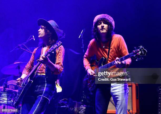 Matthew Paige and Dylan Whitlow of Blackfoot Gypsies perform on stage at the Eventim Apollo on December 10, 2017 in London, England.