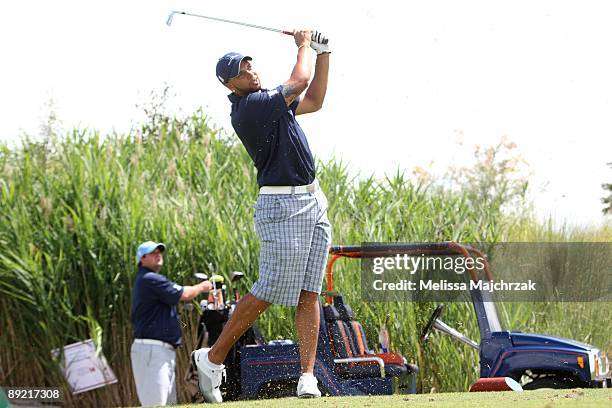 Deron Williams of the Utah Jazz holds his annual charity golf event The Point of Hope benefiting children with diabetes at Thanksgiving Point on July...