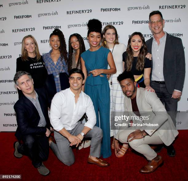 Karey Burke, Chloe Bailey Halle Bailey, Yara Shahidi, Emily Arlook, Francia Raisa, Tom Ascheim, Chris Parnell, Jordan Buhat and Trevor Jackson attend...